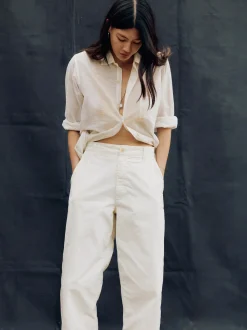 Women Imogene + Willie baker striped trouser in white