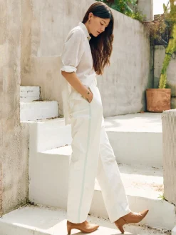 Women Imogene + Willie baker striped trouser in white