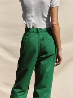 Women Imogene + Willie baker striped trouser in kelly green
