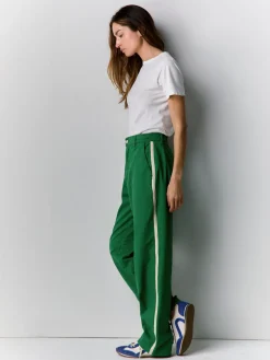 Women Imogene + Willie baker striped trouser in kelly green