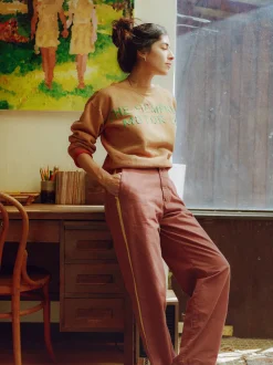 Women Imogene + Willie baker striped trouser in terra