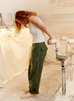 Women Imogene + Willie blake military trouser in olive