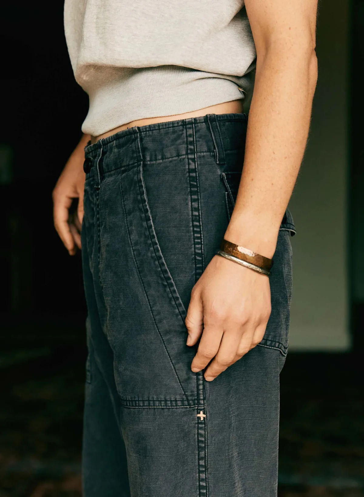Women Imogene + Willie blake military trouser in black