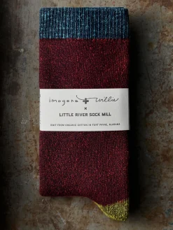 Women Imogene + Willie boot sock in currant