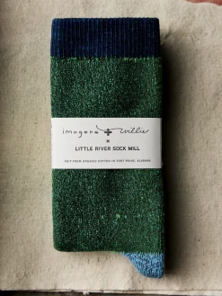 Women Imogene + Willie boot sock in evergreen