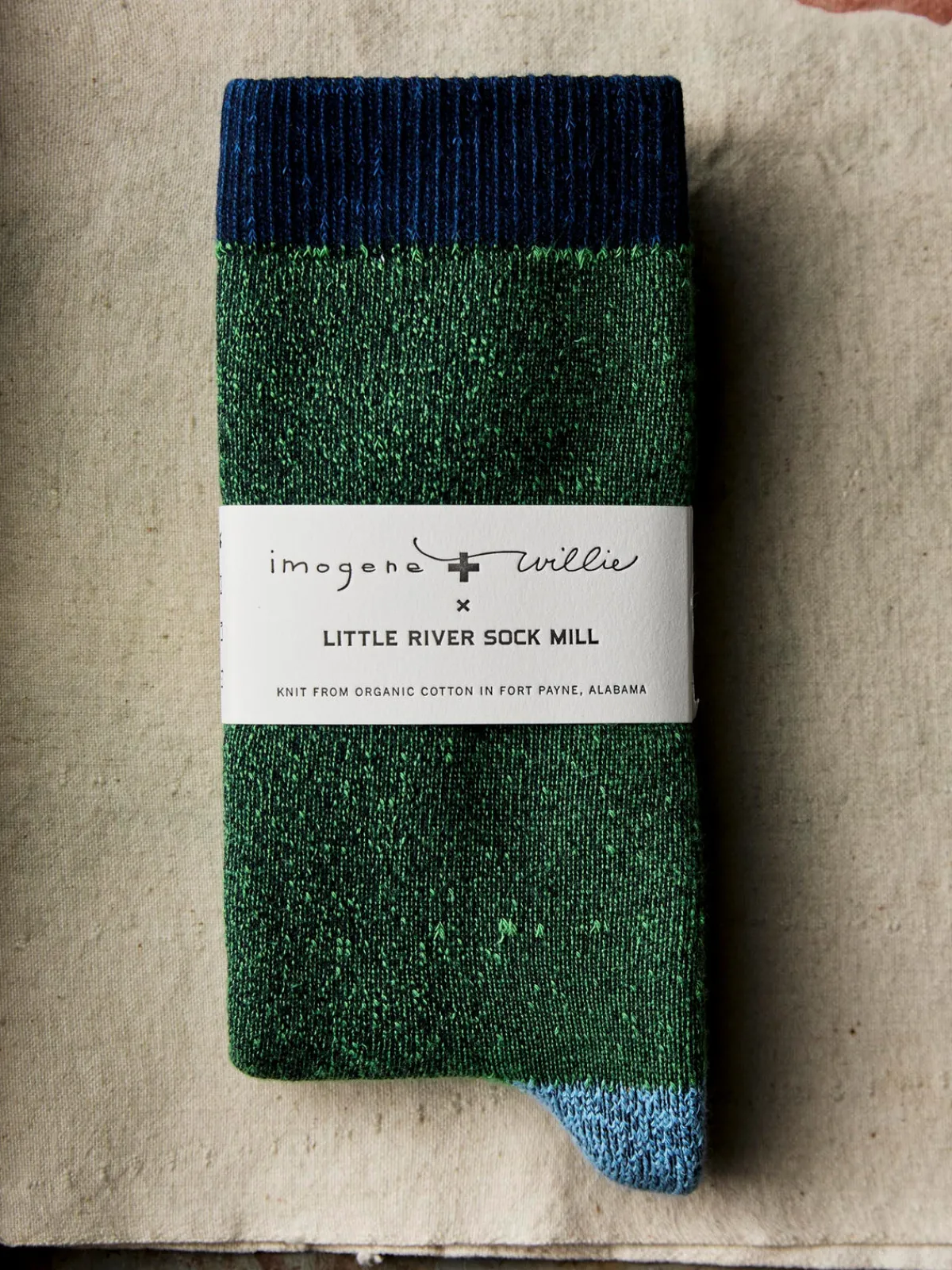 Women Imogene + Willie boot sock in evergreen
