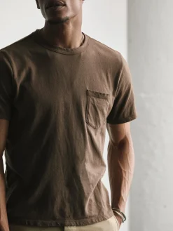 Imogene + Willie brown knit pocket tee