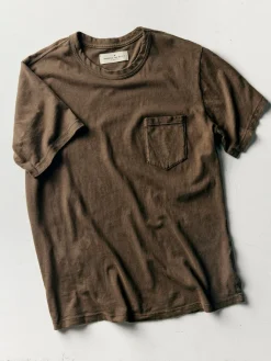 Imogene + Willie brown knit pocket tee