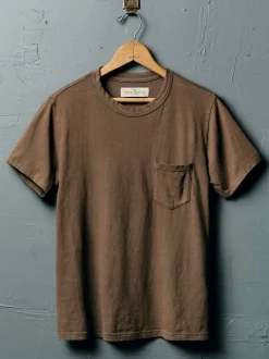 Imogene + Willie brown knit pocket tee