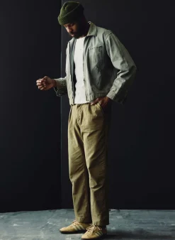 Imogene + Willie campbell pleated chino in field tan