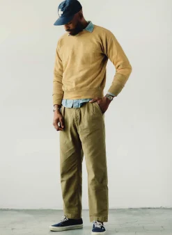 Imogene + Willie campbell pleated chino in field tan