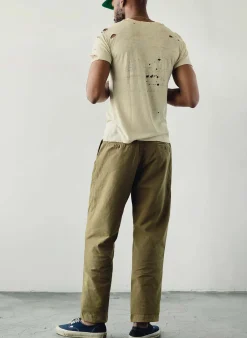 Imogene + Willie campbell pleated chino in field tan