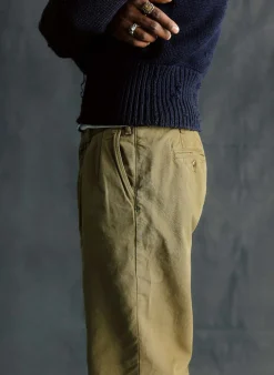 Imogene + Willie campbell pleated chino in field tan