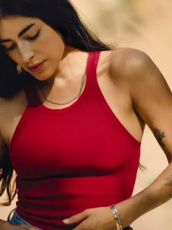 Women Imogene + Willie cardinal ribbed racerback tank