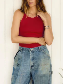Women Imogene + Willie cardinal ribbed racerback tank