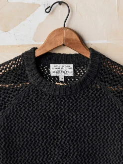 Women Imogene + Willie cascabel open weave sweater in black