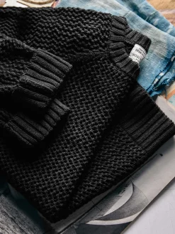 Women Imogene + Willie cascabel open weave sweater in black