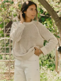 Women Imogene + Willie cascabel open weave sweater in natural