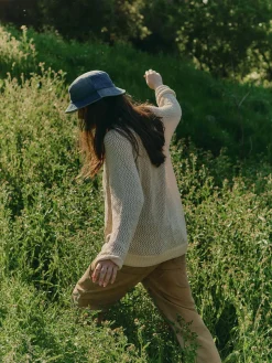 Women Imogene + Willie cascabel open weave sweater in natural