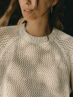 Women Imogene + Willie cascabel open weave sweater in natural
