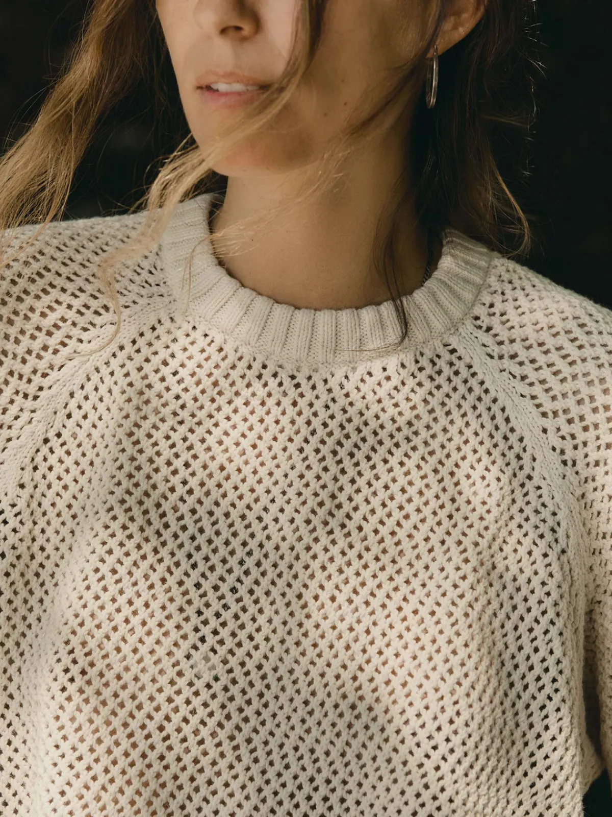 Women Imogene + Willie cascabel open weave sweater in natural