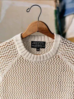 Imogene + Willie cascabel open weave sweater in natural