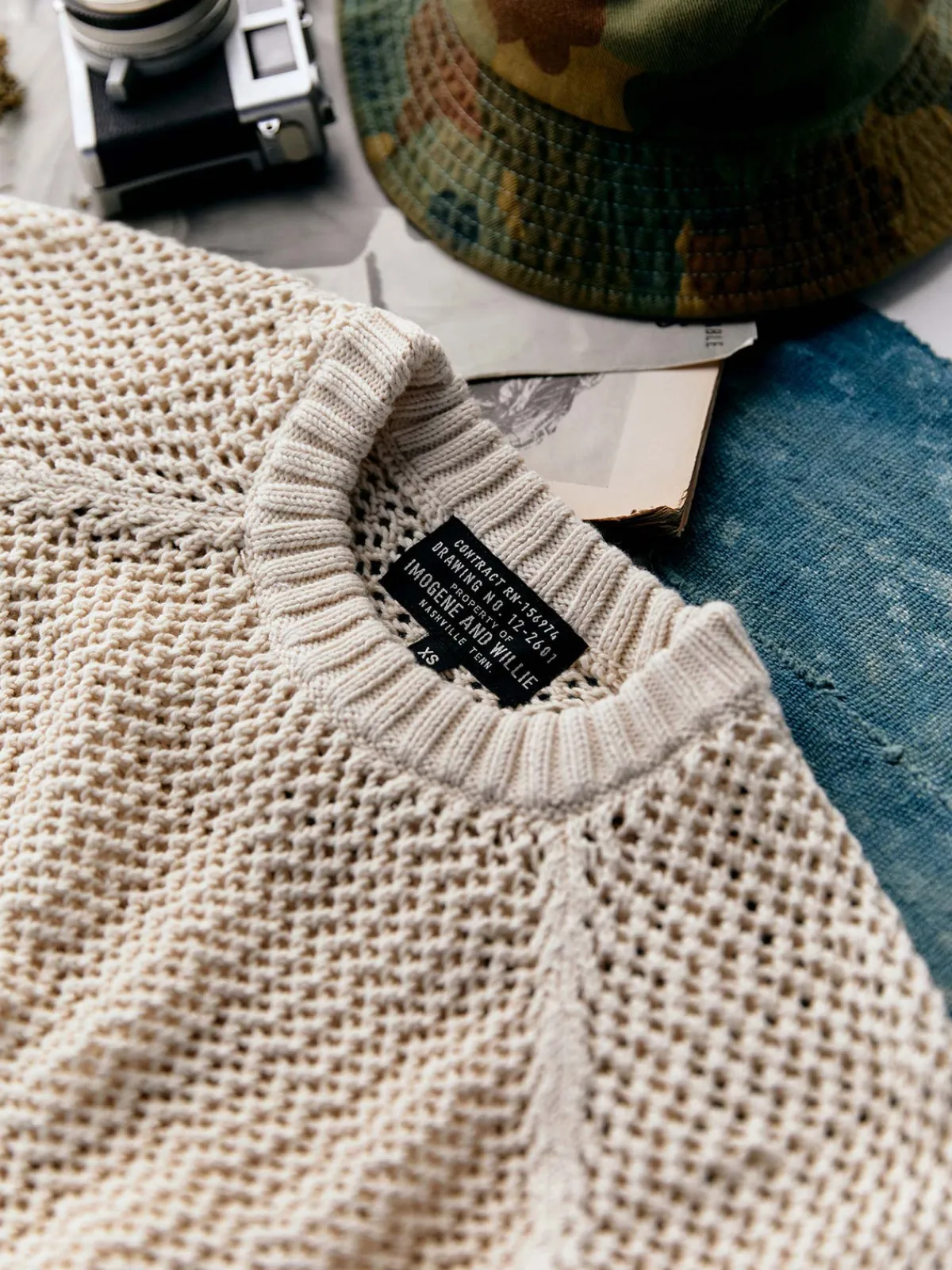 Imogene + Willie cascabel open weave sweater in natural