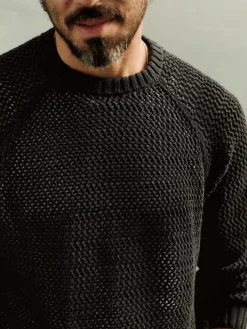 Imogene + Willie cascabel open weave sweater in black