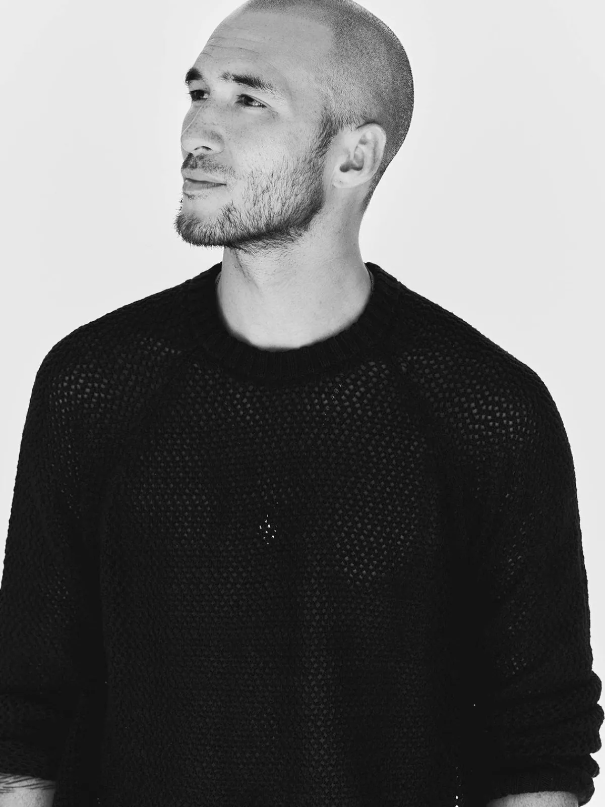 Imogene + Willie cascabel open weave sweater in black