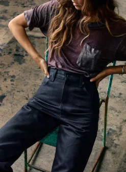 Women Imogene + Willie catherine slim black indigo rigid