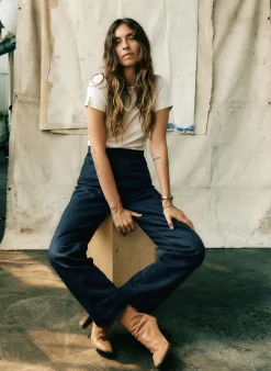 Women Imogene + Willie catherine slim black indigo rigid