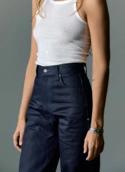 Women Imogene + Willie catherine slim black indigo rigid