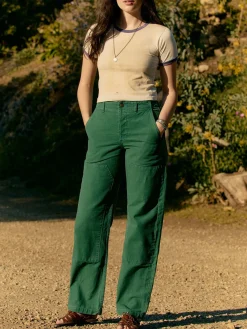 Women Imogene + Willie clarke canvas workpant in spruce