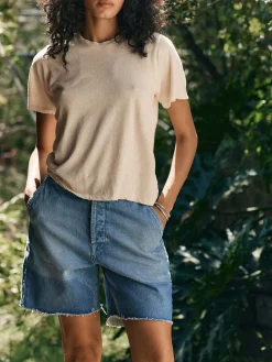 Women Imogene + Willie clarke washed denim cutoff short