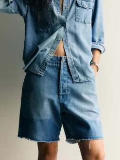 Women Imogene + Willie clarke washed denim cutoff short