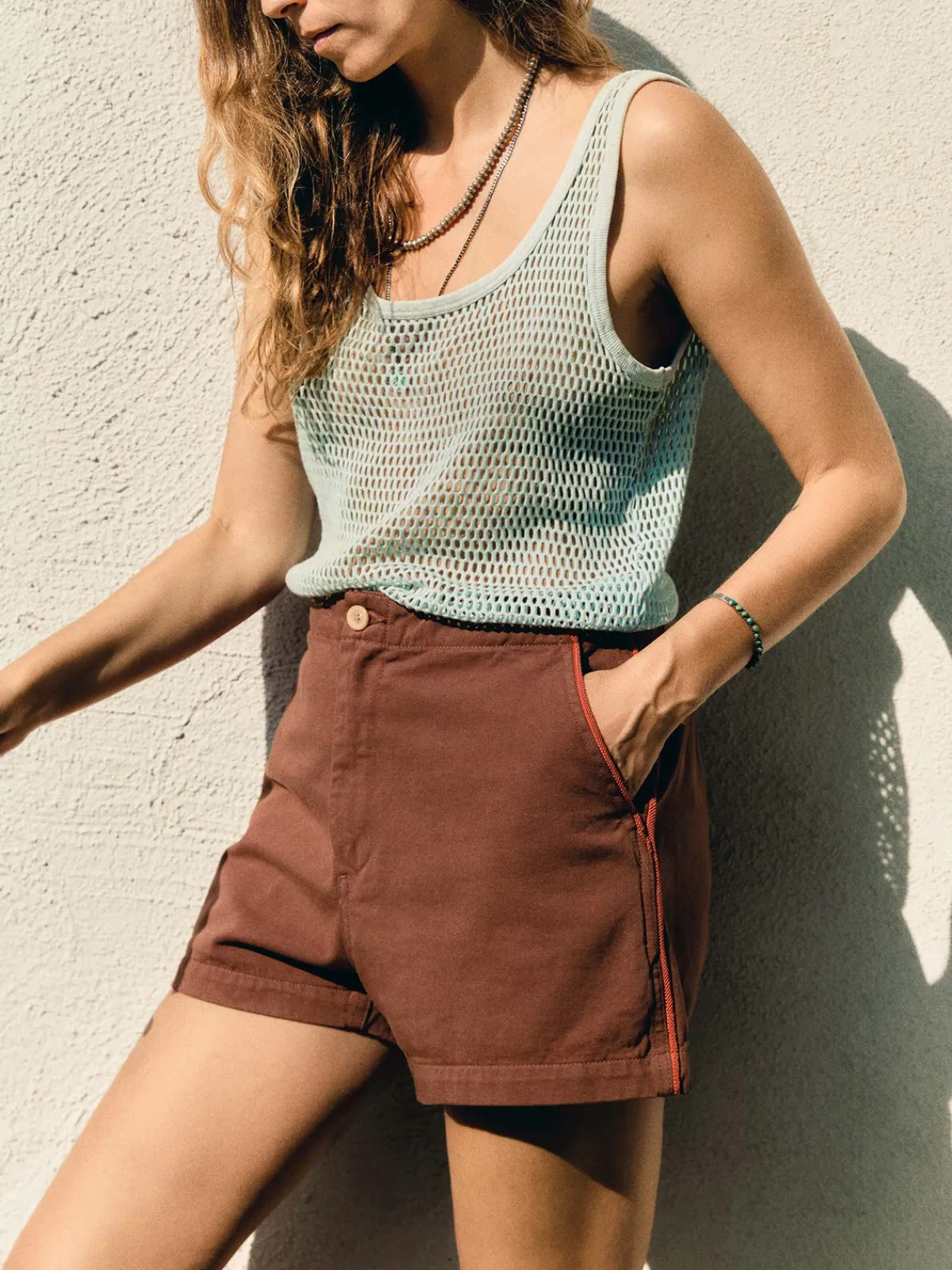 Women Imogene + Willie club short in terracotta