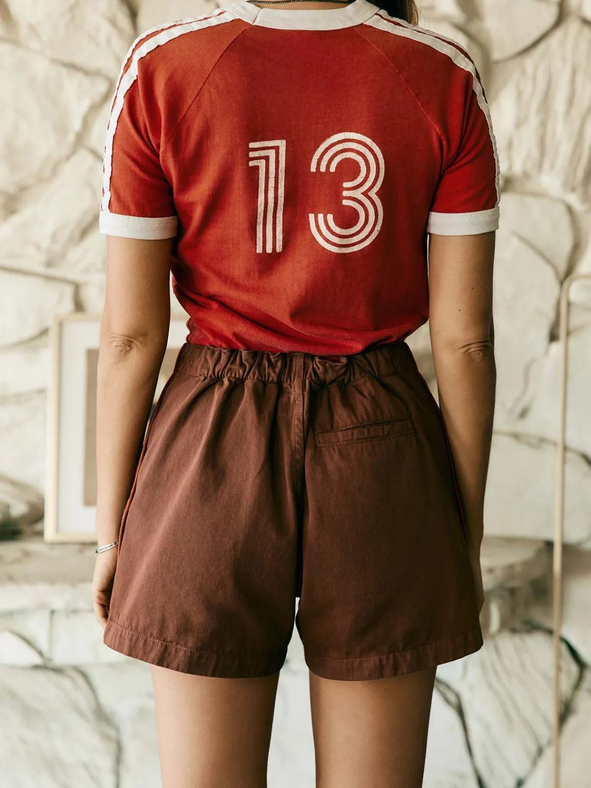 Women Imogene + Willie club short in terracotta