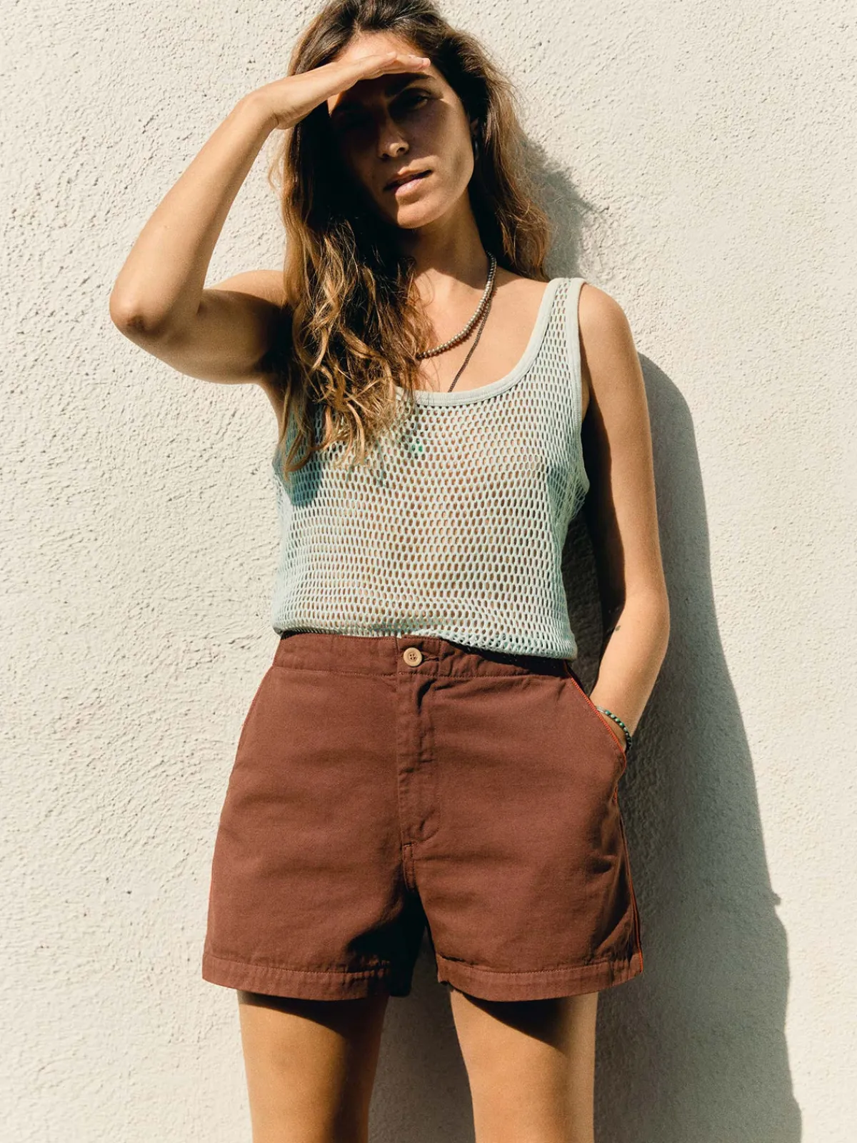 Women Imogene + Willie club short in terracotta