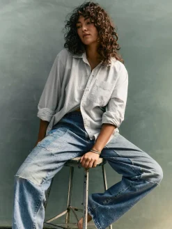 Women Imogene + Willie clyde striped cotton button up