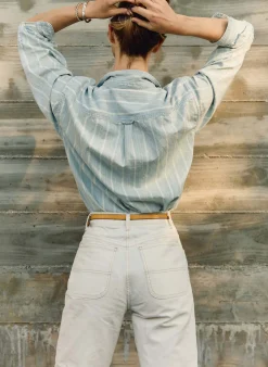 Women Imogene + Willie clyde striped denim button up