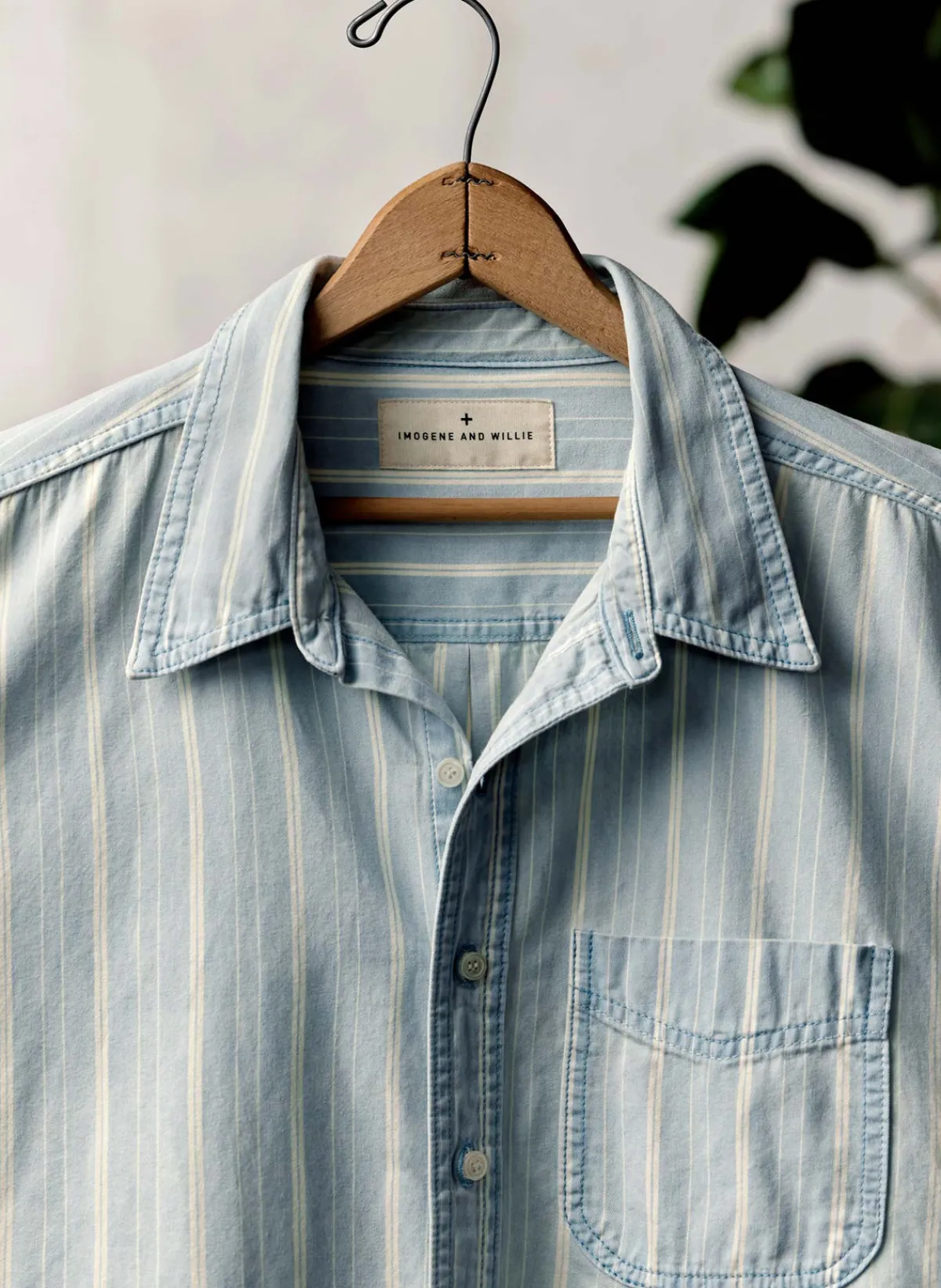 Women Imogene + Willie clyde striped denim button up