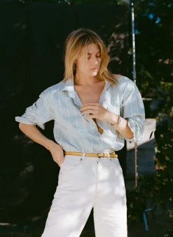 Women Imogene + Willie clyde striped denim button up