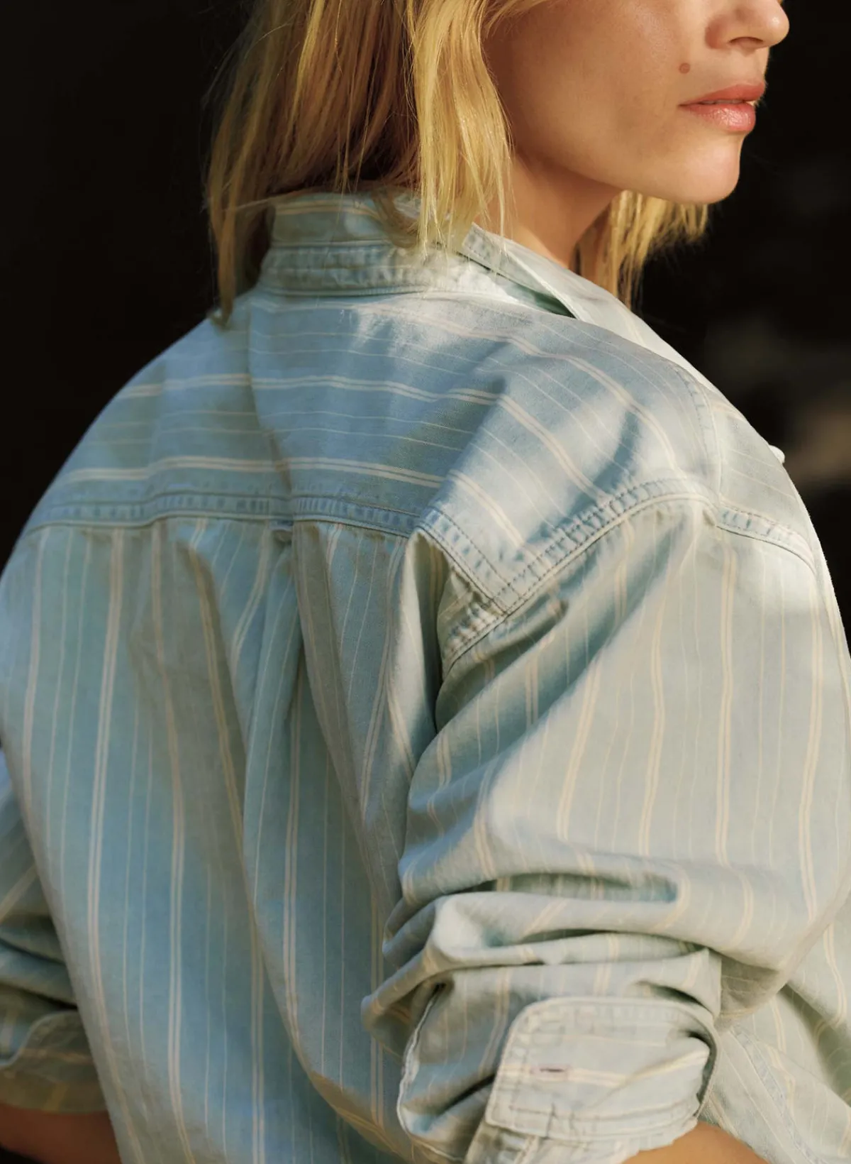 Women Imogene + Willie clyde striped denim button up