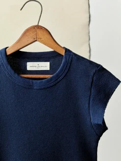 Women Imogene + Willie cut sleeve thermal in navy