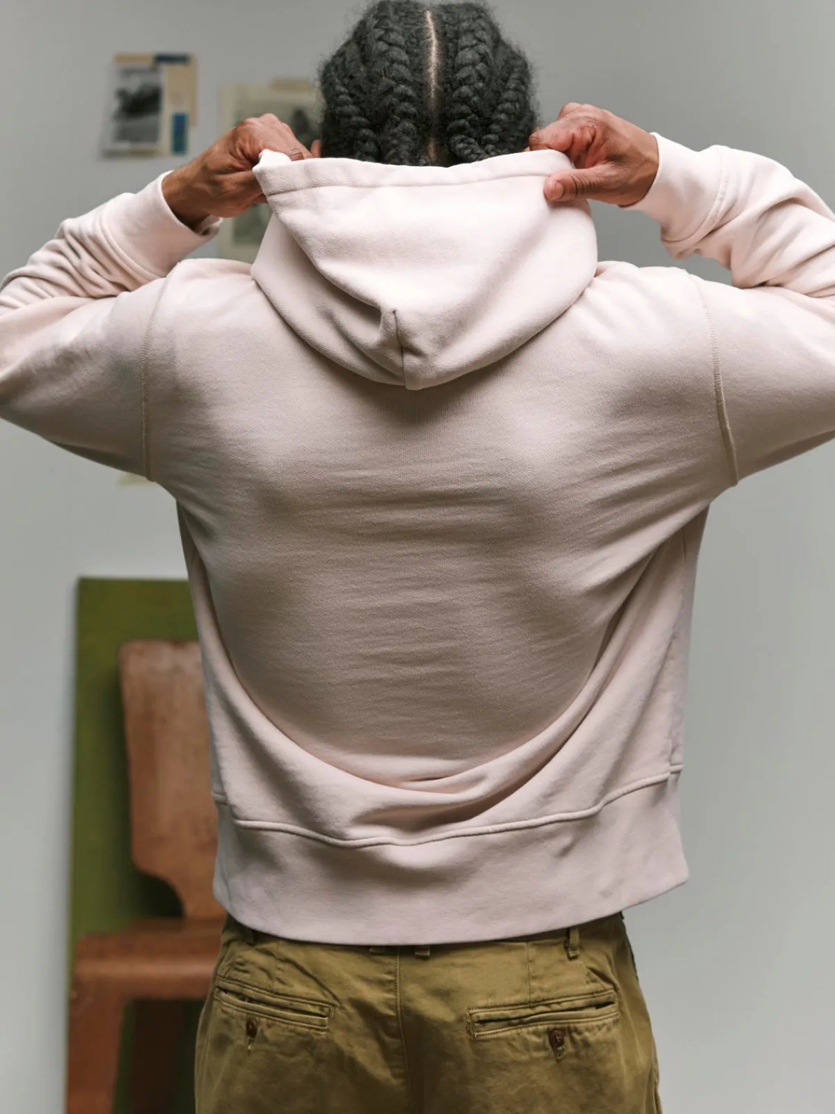 Imogene + Willie davenport hoodie in pink stone