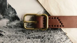 Women Imogene + Willie emil erwin narrow signature belt in walnut