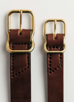 Women Imogene + Willie emil erwin narrow signature belt in walnut