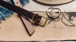 Women Imogene + Willie emil erwin narrow signature belt in walnut
