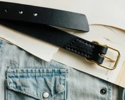 Women Imogene + Willie emil erwin narrow signature belt in black