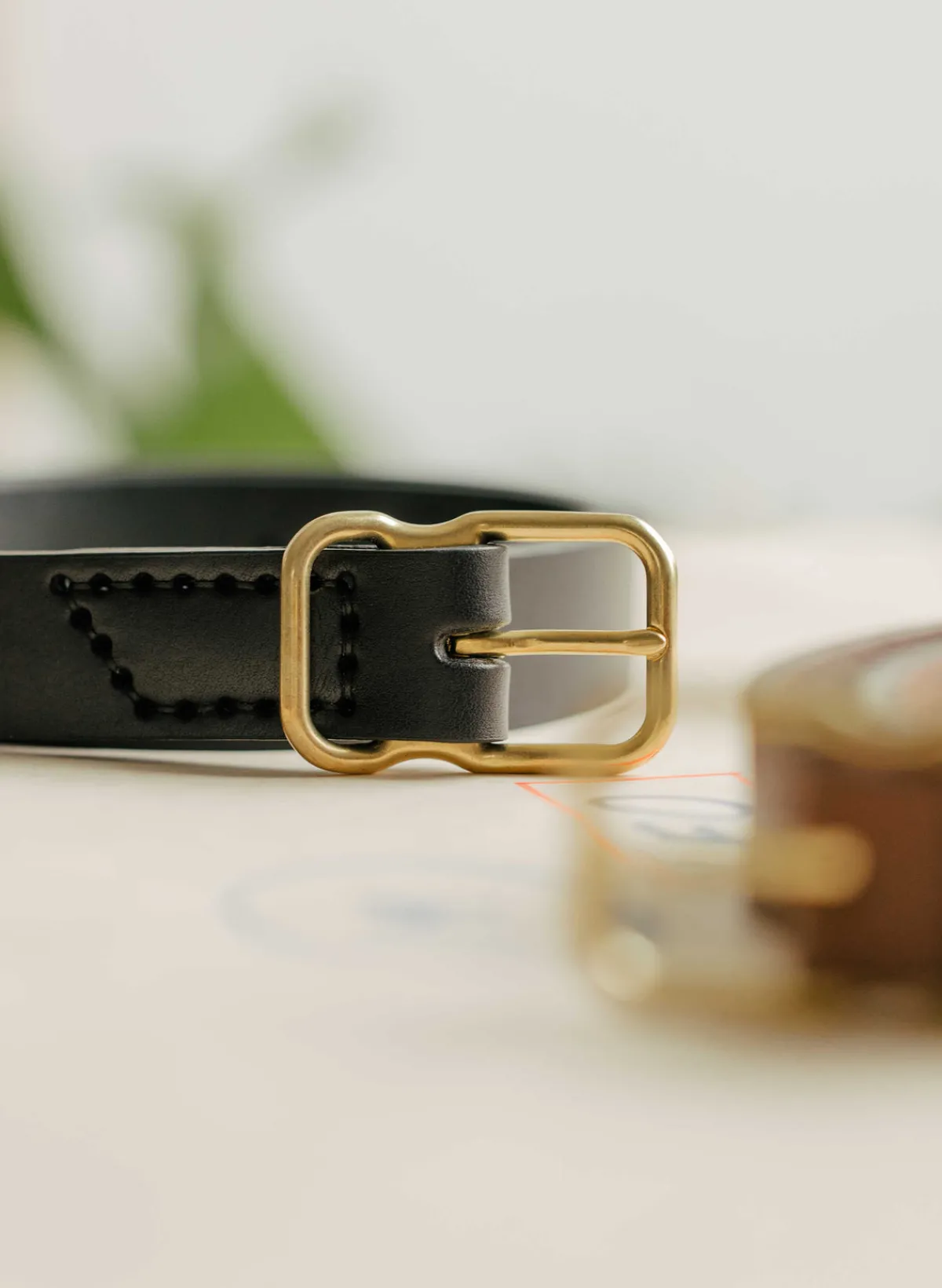 Women Imogene + Willie emil erwin narrow signature belt in black